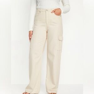 Old Navy High Waisted Cargo Jeans 12 Tall